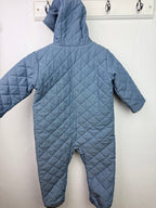 Mothercare Blue Quilted Bear Pramsuit - Boys 6 - 9 Months - Little Ones Preloved. Second Hand Children's & Preloved Baby, Kids, Girls & Boys Clothes. UK online