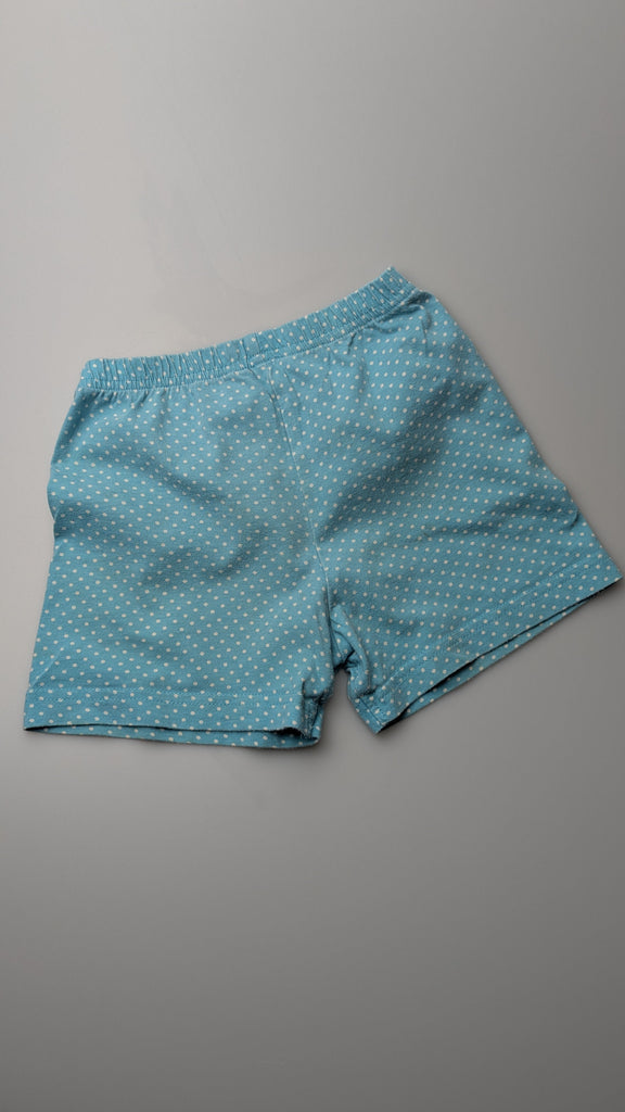 Mothercare Blue Spotty Shorts - Girls 2-3 Years Little Ones Preloved Used, Preloved, Preworn Baby, Girls & Boys Clothes. Kids & Children's second hand Clothing UK Online. Cheap affordable. Brands including Next, Joules, Nutmeg Morrisons, TU, F&F, H&M.