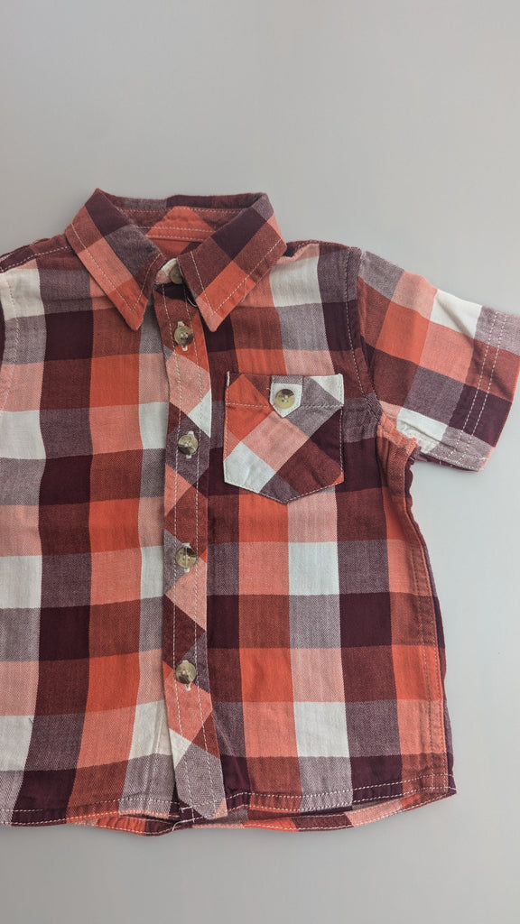 Mothercare Burgundy & Orange Plaid Shirt - Boys 12-18 Months Mothercare Used, Preloved, Preworn & Second Hand Baby, Kids & Children's Clothing UK Online. Cheap affordable. Brands including Next, Joules, Nutmeg Morrisons, TU, F&F, H&M.