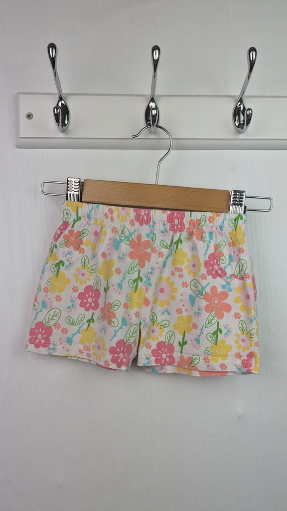 Mothercare Floral Shorts - Girls 9-12 Months Little Ones Preloved Used, Preloved, Preworn & Second Hand Baby, Kids & Children's Clothing UK Online. Cheap affordable. Brands including Next, Joules, Nutmeg Morrisons, TU, F&F, H&M.