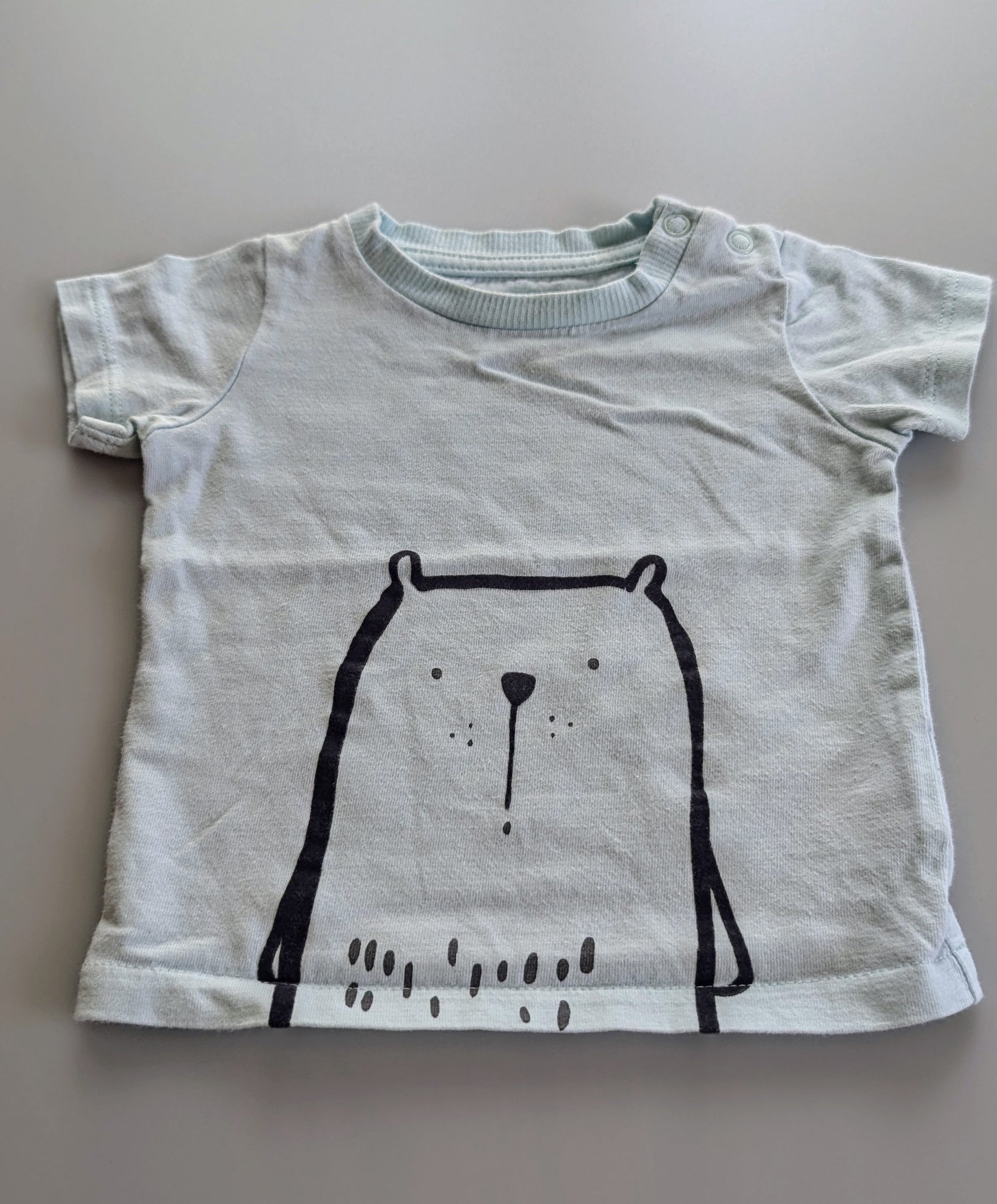 Mothercare Light Blue Bear Top - Boys 3 - 6 Months - Little Ones Preloved. Second Hand Children's & Preloved Baby, Kids, Girls & Boys Clothes. UK online