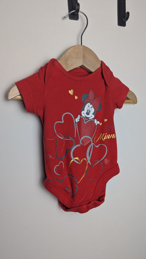 Mothercare Red Minnie Mouse Bodysuit - Girls 0-1 Month Little Ones Preloved Used, Preloved, Preworn Baby, Girls & Boys Clothes. Kids & Children's second hand Clothing UK Online. Cheap affordable. Brands including Next, Joules, Nutmeg Morrisons, TU, F&F, H&M.