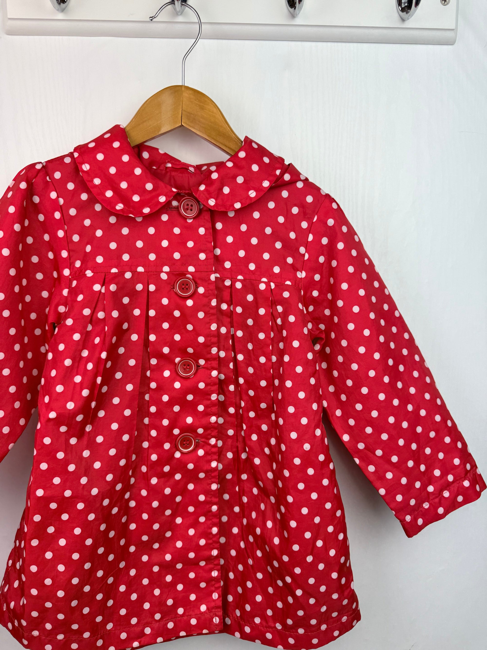 Mothercare Red Spotty Raincoat - Girls 2 - 3 Years - Little Ones Preloved. Second Hand Children's & Preloved Baby, Kids, Girls & Boys Clothes. UK online