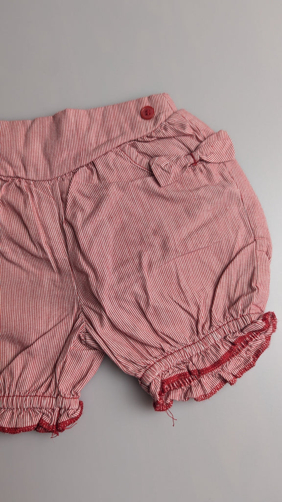 Mothercare Red striped shorts - Girls newborn Mothercare Used, Preloved, Preworn Baby, Girls & Boys Clothes. Kids & Children's second hand Clothing UK Online. Cheap affordable. Brands including Next, Joules, Nutmeg Morrisons, TU, F&F, H&M.