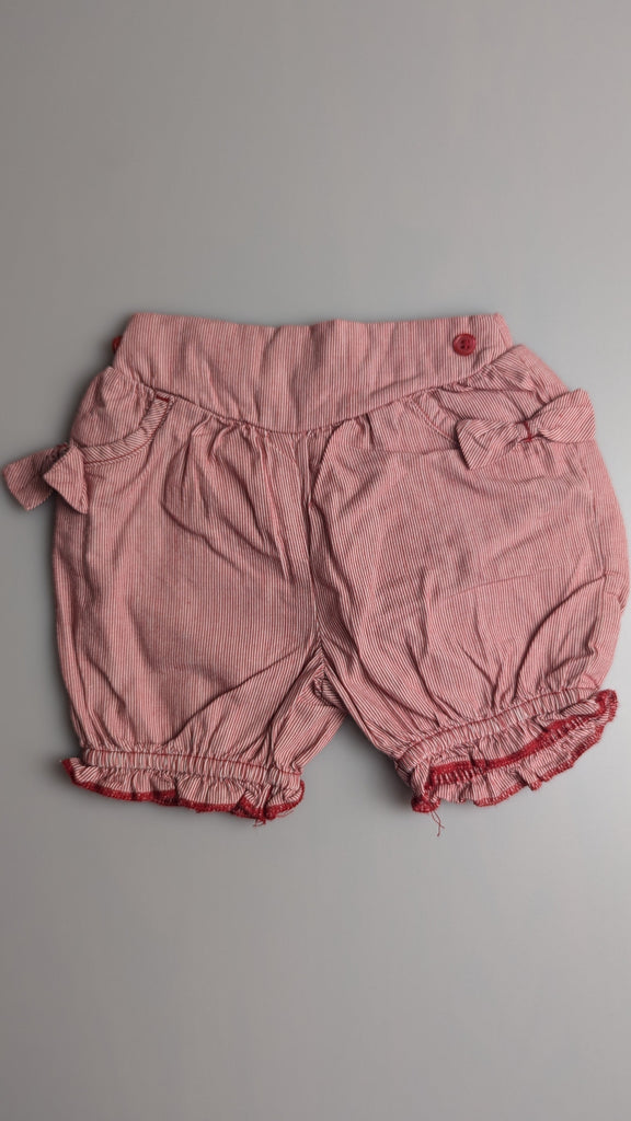 Mothercare Red striped shorts - Girls newborn Mothercare Used, Preloved, Preworn Baby, Girls & Boys Clothes. Kids & Children's second hand Clothing UK Online. Cheap affordable. Brands including Next, Joules, Nutmeg Morrisons, TU, F&F, H&M.