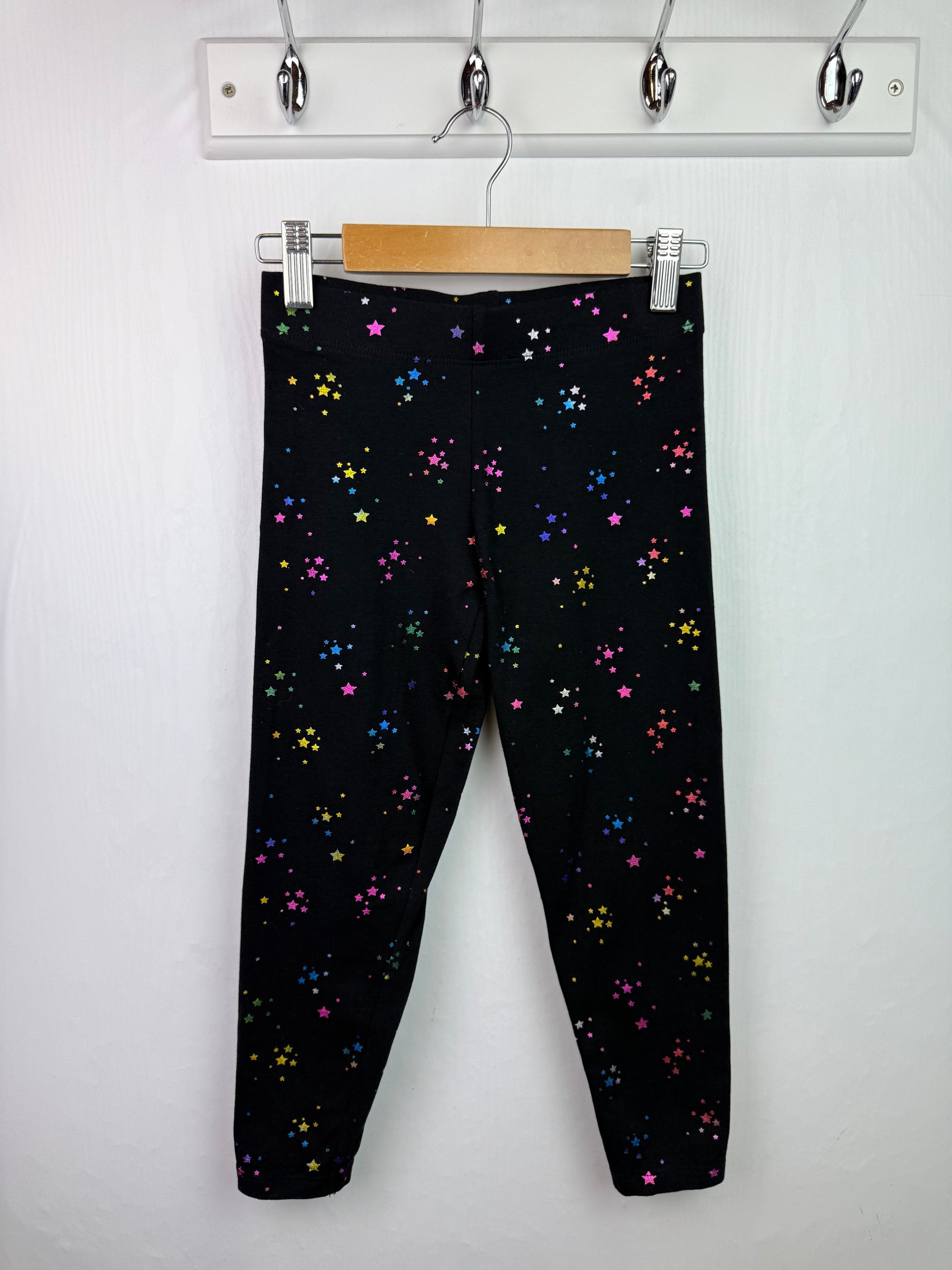 M&S Black Multi Star Leggings - Girls 6 - 7 Years - Little Ones Preloved. Second Hand Children's & Preloved Baby, Kids, Girls & Boys Clothes. UK online