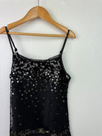 M&S Black Sequin Top - Girls 7 Years - Little Ones Preloved. Second Hand Children's & Preloved Baby, Kids, Girls & Boys Clothes. UK online