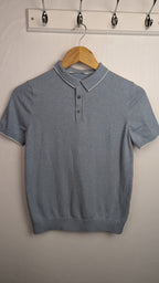 M&S Blue Fine Knit Top - Boys 12 - 13 Years - Little Ones Preloved. Second Hand Children's & Preloved Baby, Kids, Girls & Boys Clothes. UK online