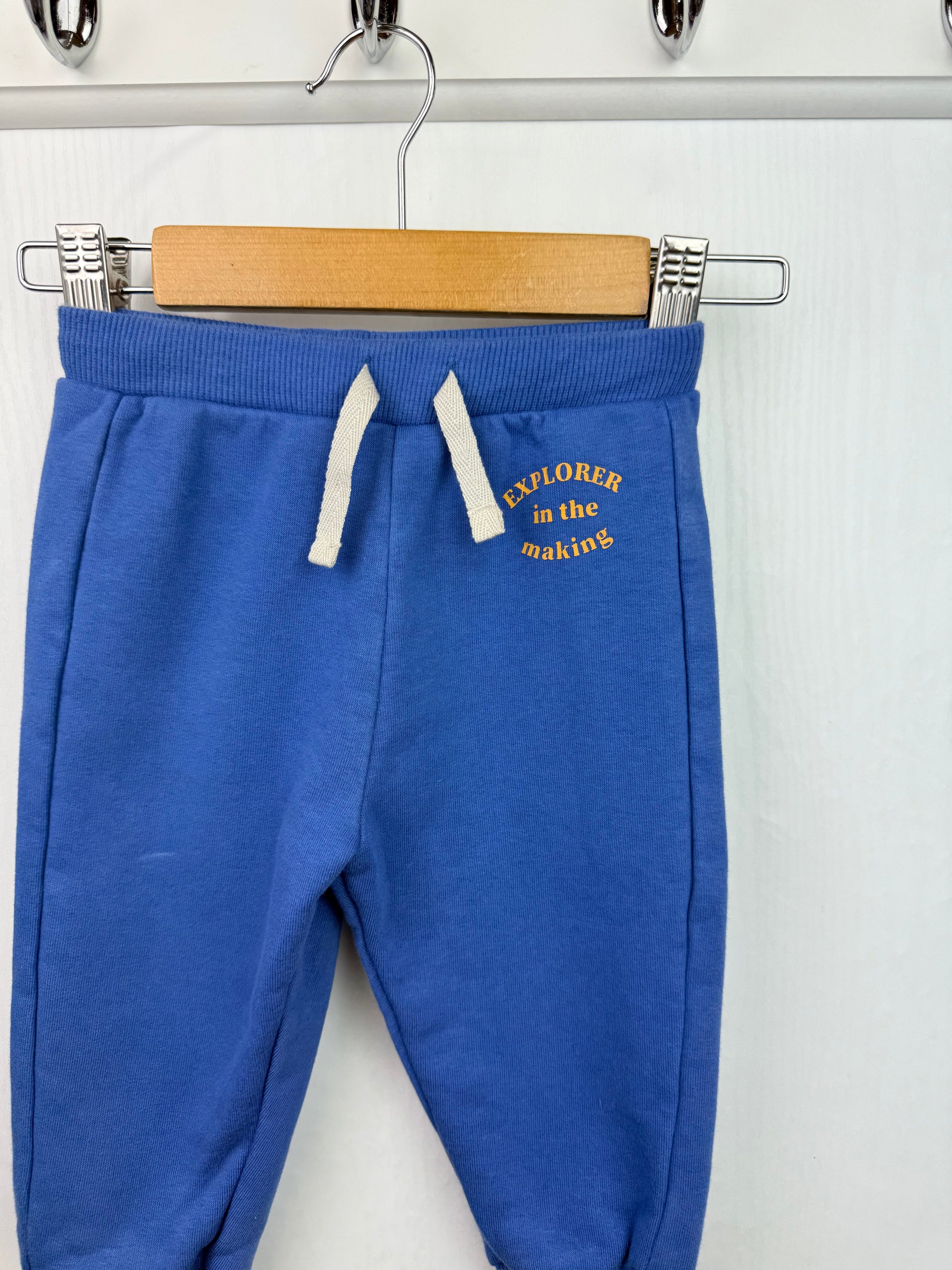 M&S Blue Jogging Bottoms - Boys 9 - 12 Months - Little Ones Preloved. Second Hand Children's & Preloved Baby, Kids, Girls & Boys Clothes. UK online