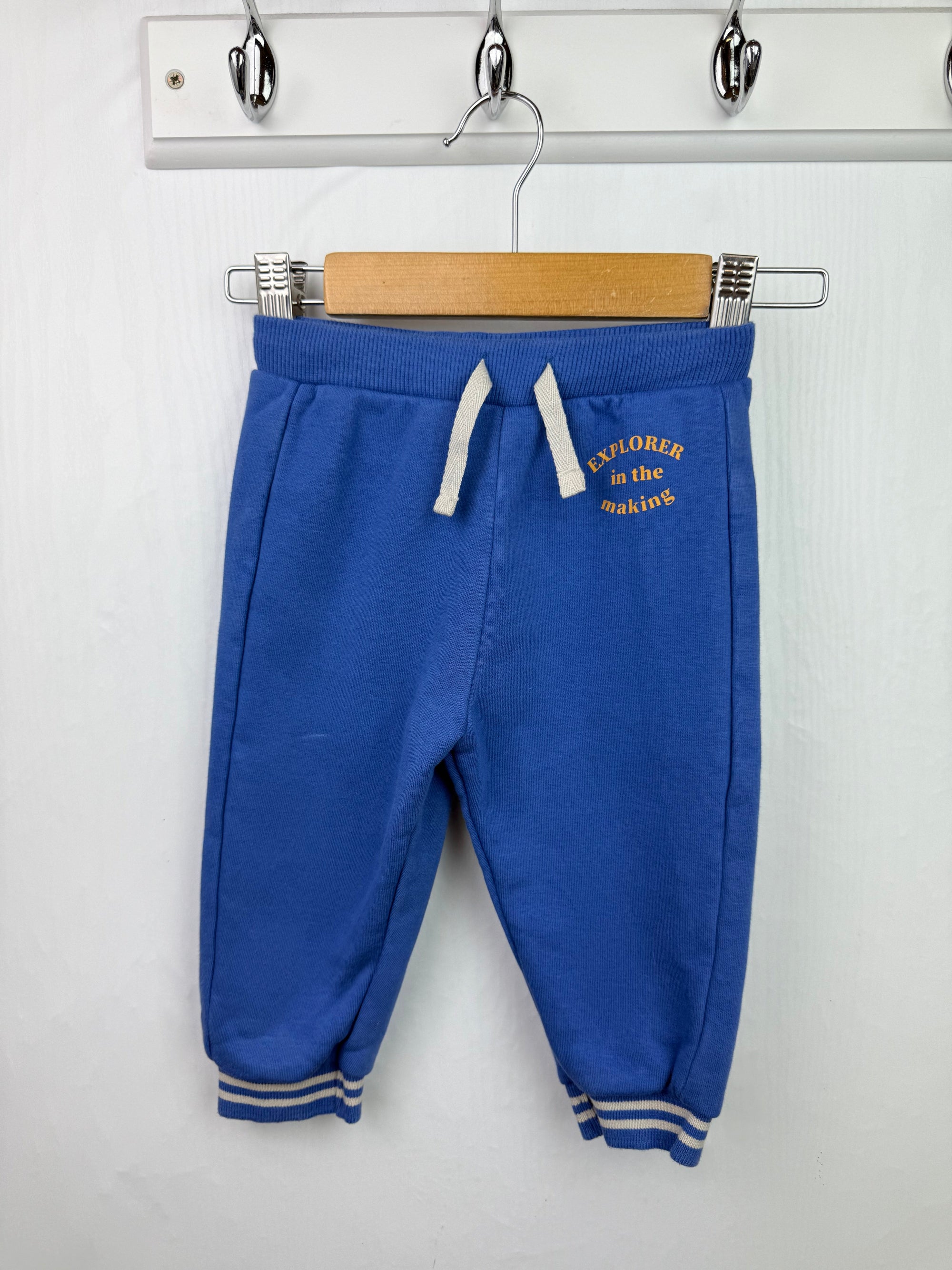 M&S Blue Jogging Bottoms - Boys 9 - 12 Months - Little Ones Preloved. Second Hand Children's & Preloved Baby, Kids, Girls & Boys Clothes. UK online
