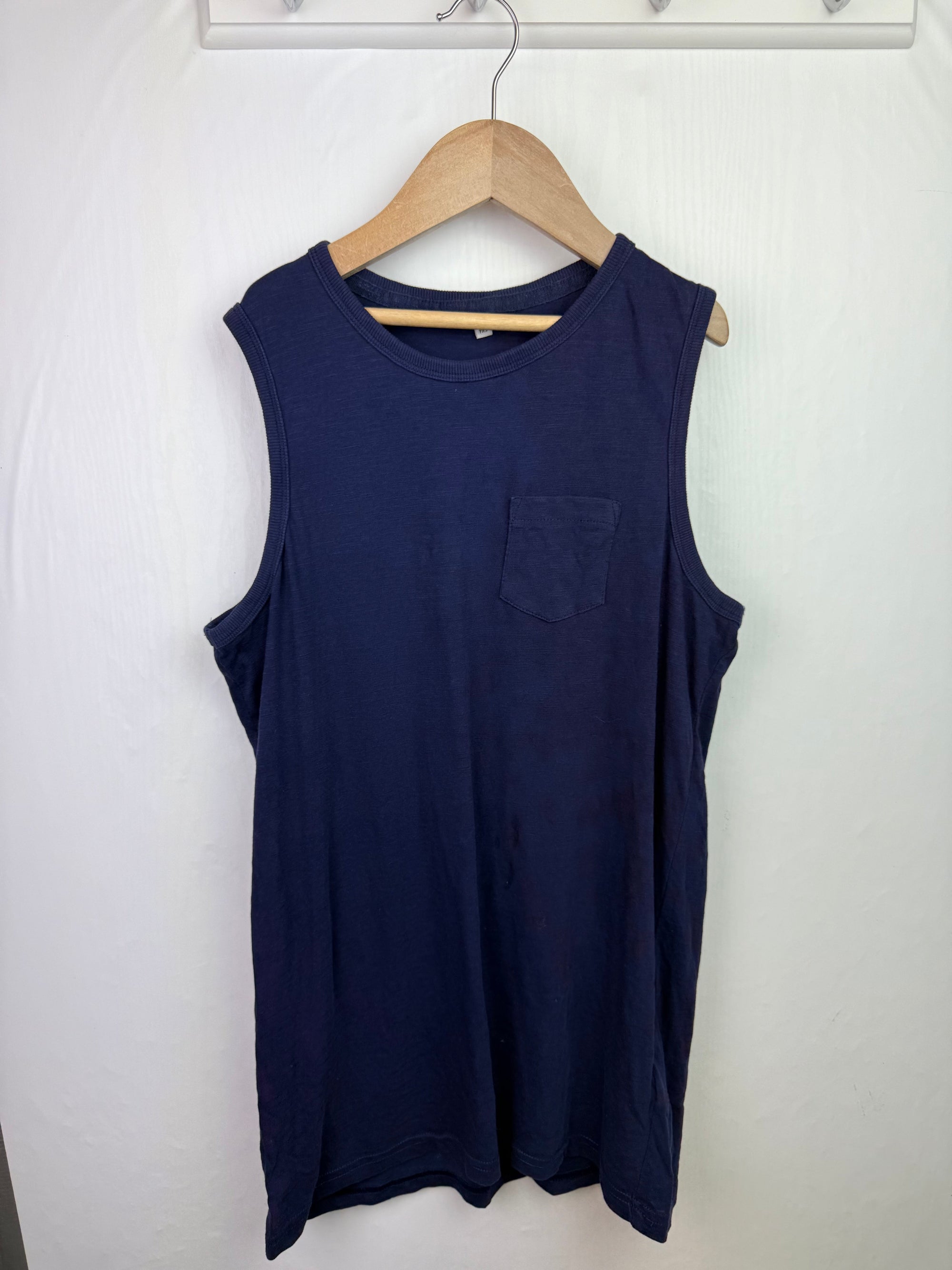 M&S Blue Vest Top - Boys 13 - 14 Years - Little Ones Preloved. Second Hand Children's & Preloved Baby, Kids, Girls & Boys Clothes. UK online