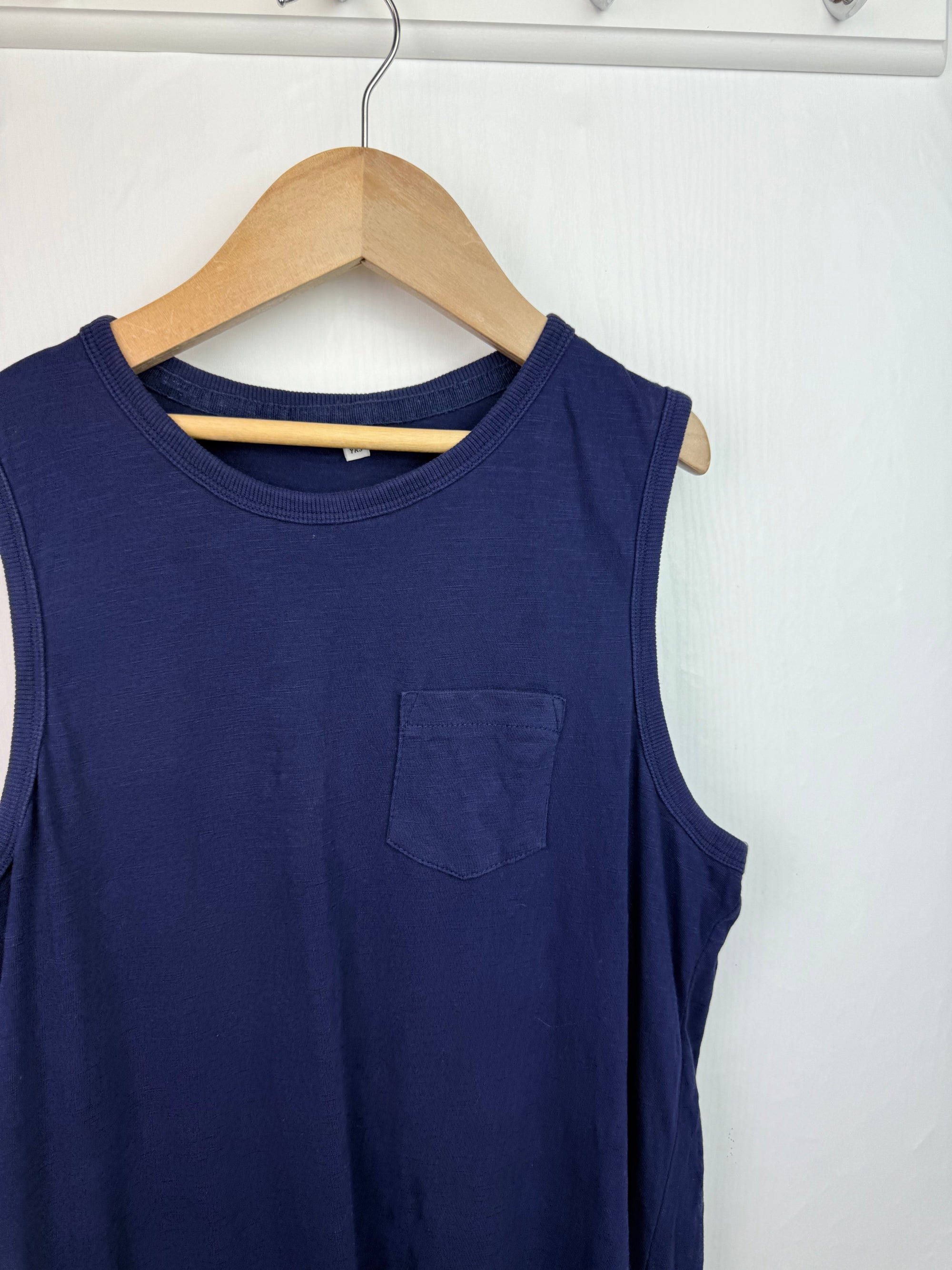 M&S Blue Vest Top - Boys 13 - 14 Years - Little Ones Preloved. Second Hand Children's & Preloved Baby, Kids, Girls & Boys Clothes. UK online