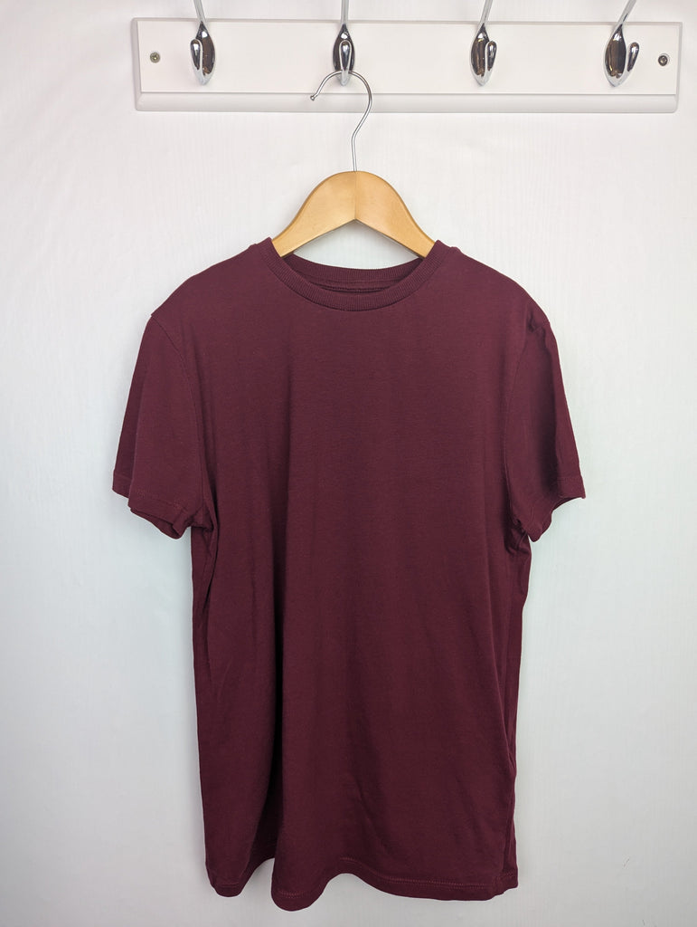 M&S Burgundy Short Sleeve Top - Boys 9-10 Years Little Ones Preloved Used, Preloved, Preworn Baby, Girls & Boys Clothes. Kids & Children's second hand Clothing UK Online. Cheap affordable. Brands including Next, Joules, Nutmeg Morrisons, TU, F&F, H&M.