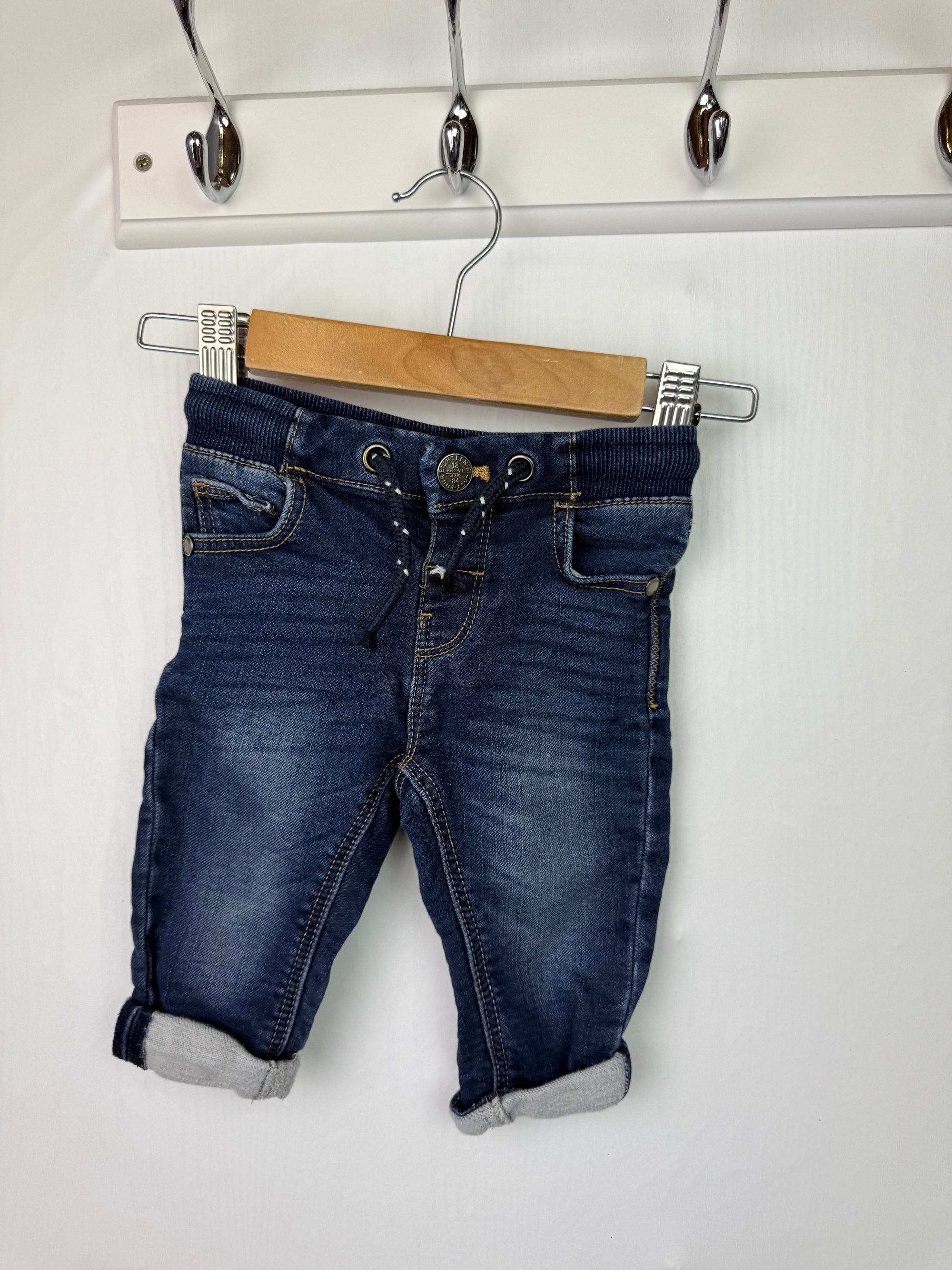 M&S Dark Blue Denim Jeans - Boys 3 - 6 Months - Little Ones Preloved. Second Hand Children's & Preloved Baby, Kids, Girls & Boys Clothes. UK online