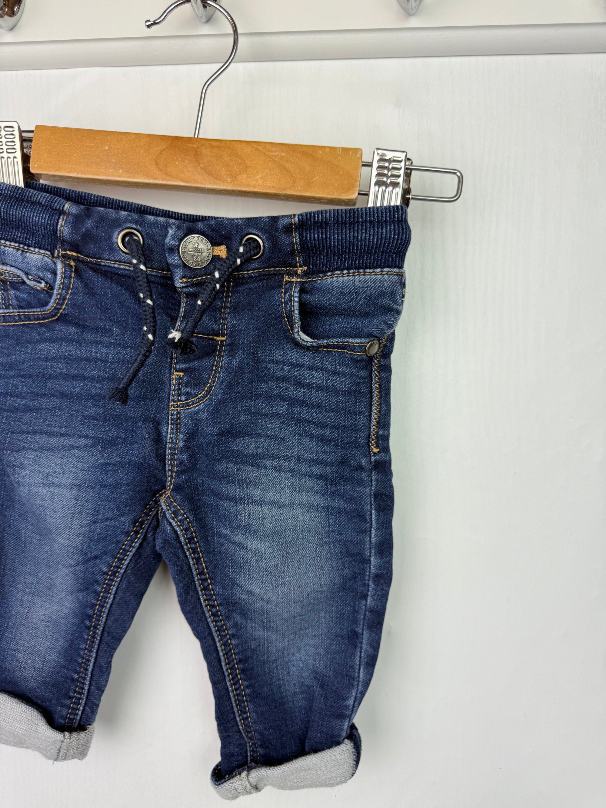 M&S Dark Blue Denim Jeans - Boys 3 - 6 Months - Little Ones Preloved. Second Hand Children's & Preloved Baby, Kids, Girls & Boys Clothes. UK online
