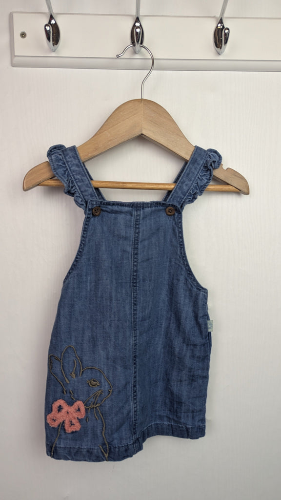 M&S Denim Peter Rabbit Dress - Girls 6-9 Months Little Ones Preloved Used, Preloved, Preworn & Second Hand Baby, Kids & Children's Clothing UK Online. Cheap affordable. Brands including Next, Joules, Nutmeg Morrisons, TU, F&F, H&M.