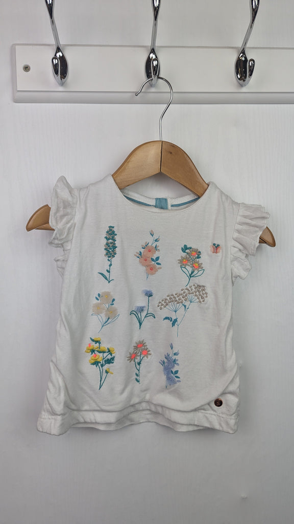 M&S Floral Sleeveless Top - Girls 3-6 Months Little Ones Preloved Used, Preloved, Preworn & Second Hand Baby, Kids & Children's Clothing UK Online. Cheap affordable. Brands including Next, Joules, Nutmeg Morrisons, TU, F&F, H&M.