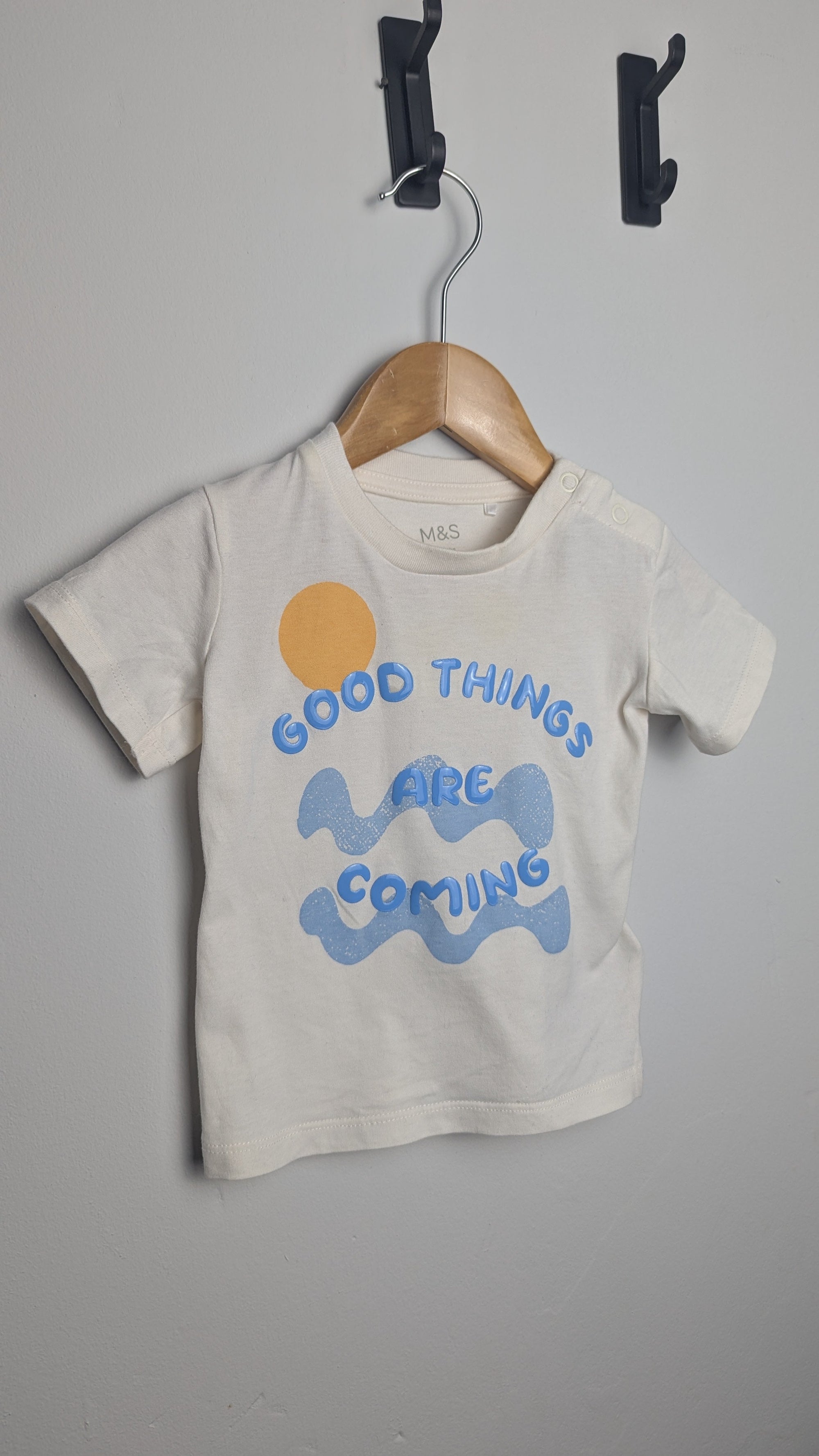 M&S Good Things Coming Top - Boys 3 - 6 Months - Little Ones Preloved. Second Hand Children's & Preloved Baby, Kids, Girls & Boys Clothes. UK online