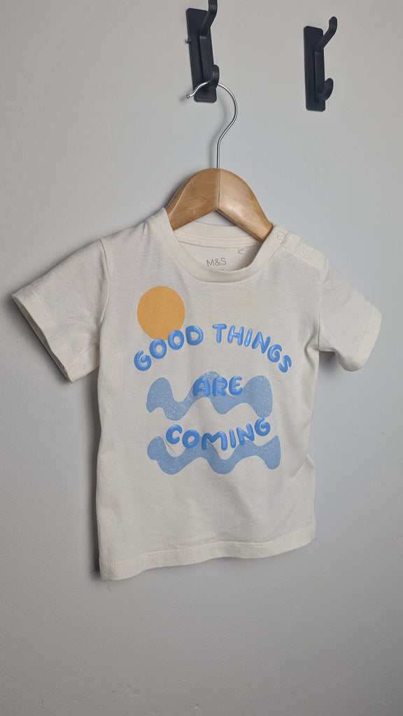 M&S Good Things Coming Top - Boys 3-6 Months Little Ones Preloved Used, Preloved, Preworn Baby, Girls & Boys Clothes. Kids & Children's second hand Clothing UK Online. Cheap affordable. Brands including Next, Joules, Nutmeg Morrisons, TU, F&F, H&M.