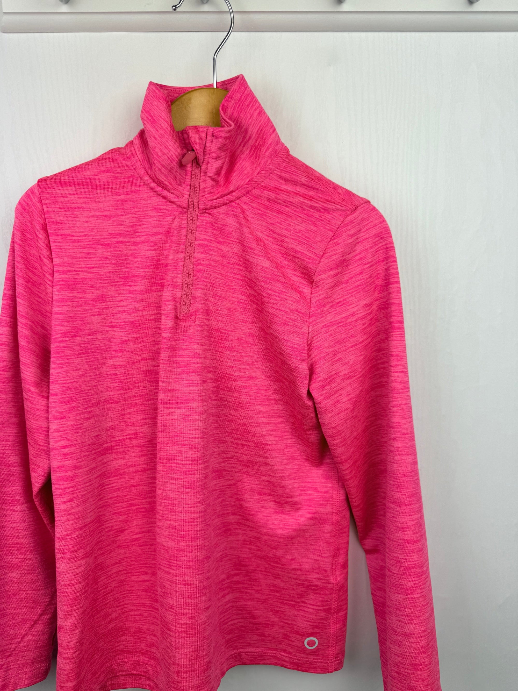 M&S Half Zip Pink Sports Top - Girls 6 - 7 Years - Little Ones Preloved. Second Hand Children's & Preloved Baby, Kids, Girls & Boys Clothes. UK online