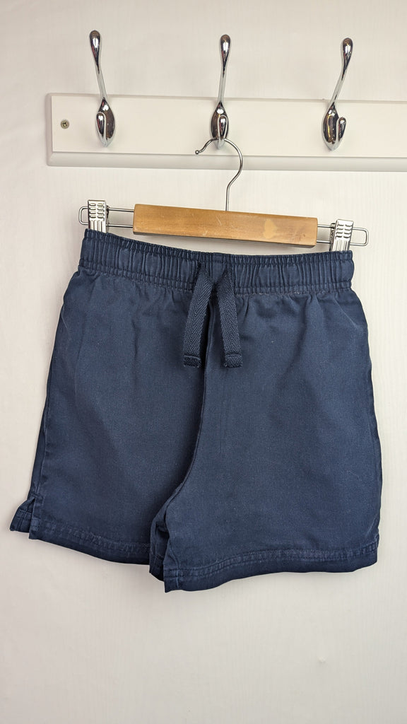 M&S Navy School PE Shorts - Unisex 7-8 Years Little Ones Preloved Used, Preloved, Preworn Baby, Girls & Boys Clothes. Kids & Children's second hand Clothing UK Online. Cheap affordable. Brands including Next, Joules, Nutmeg Morrisons, TU, F&F, H&M.