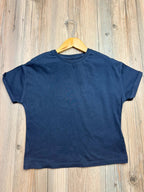 M&S Navy Short Sleeve Top - Girls 4 - 5 Years - Little Ones Preloved. Second Hand Children's & Preloved Baby, Kids, Girls & Boys Clothes. UK online