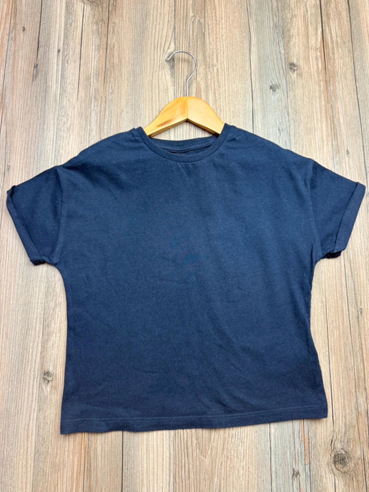 M&S Navy Short Sleeve Top - Girls 4 - 5 Years - Little Ones Preloved. Second Hand Children's & Preloved Baby, Kids, Girls & Boys Clothes. UK online