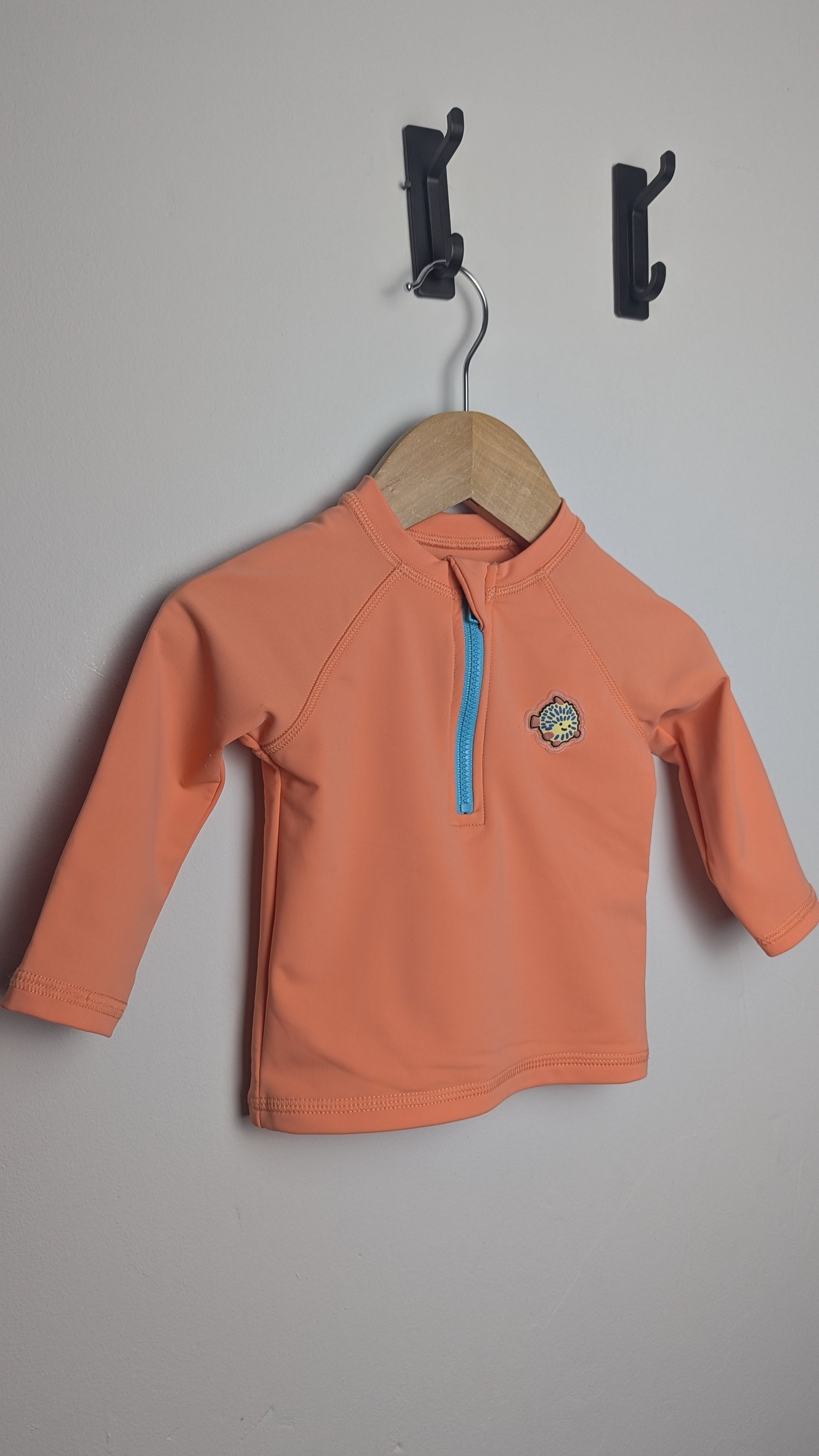 M&S Orange Long Sleeve Swim Top - Boys 3 - 6 Months - Little Ones Preloved. Second Hand Children's & Preloved Baby, Kids, Girls & Boys Clothes. UK online