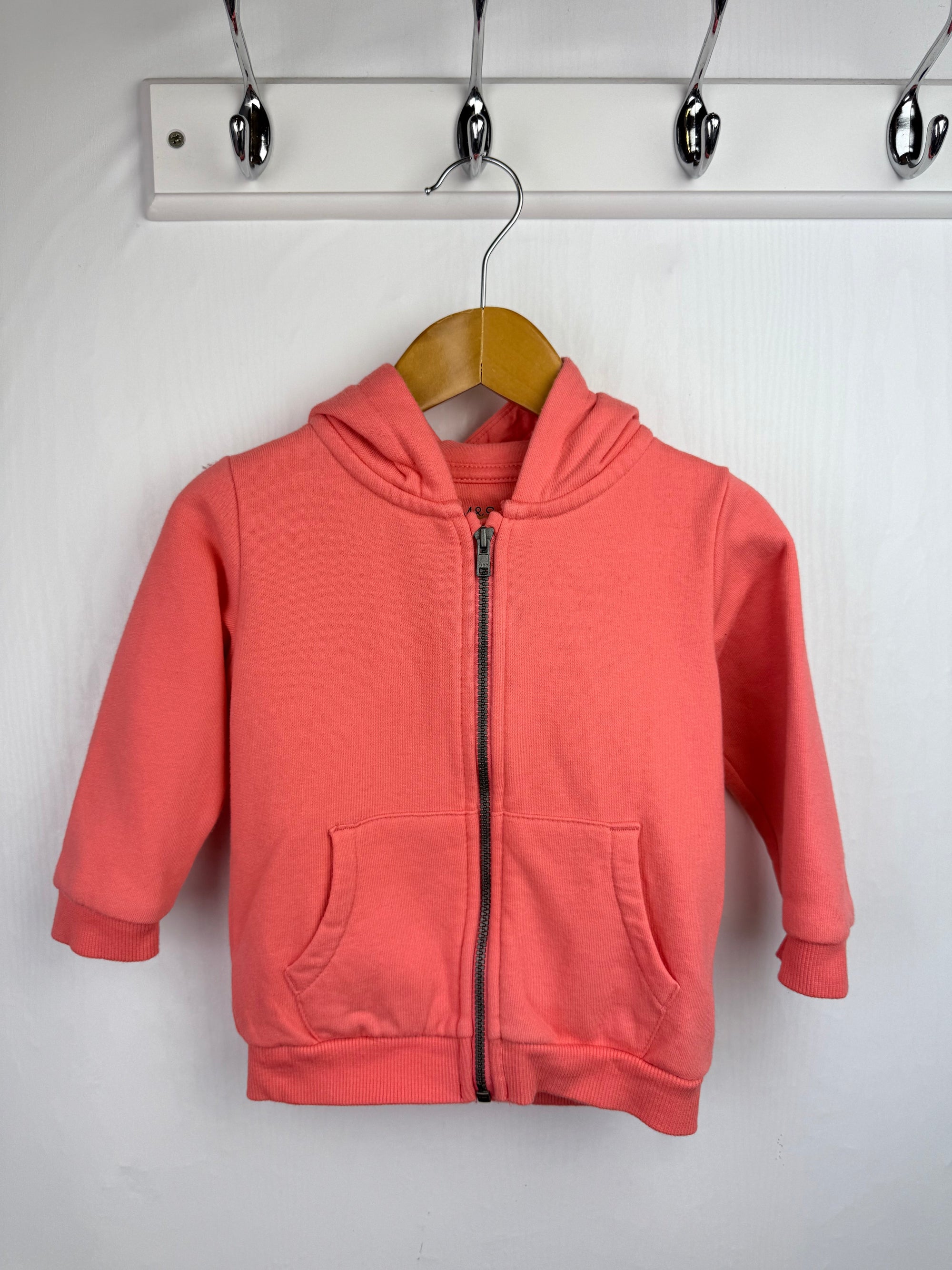 M&S Orange Zipped Hoodie - Girls 9 - 12 Months - Little Ones Preloved. Second Hand Children's & Preloved Baby, Kids, Girls & Boys Clothes. UK online
