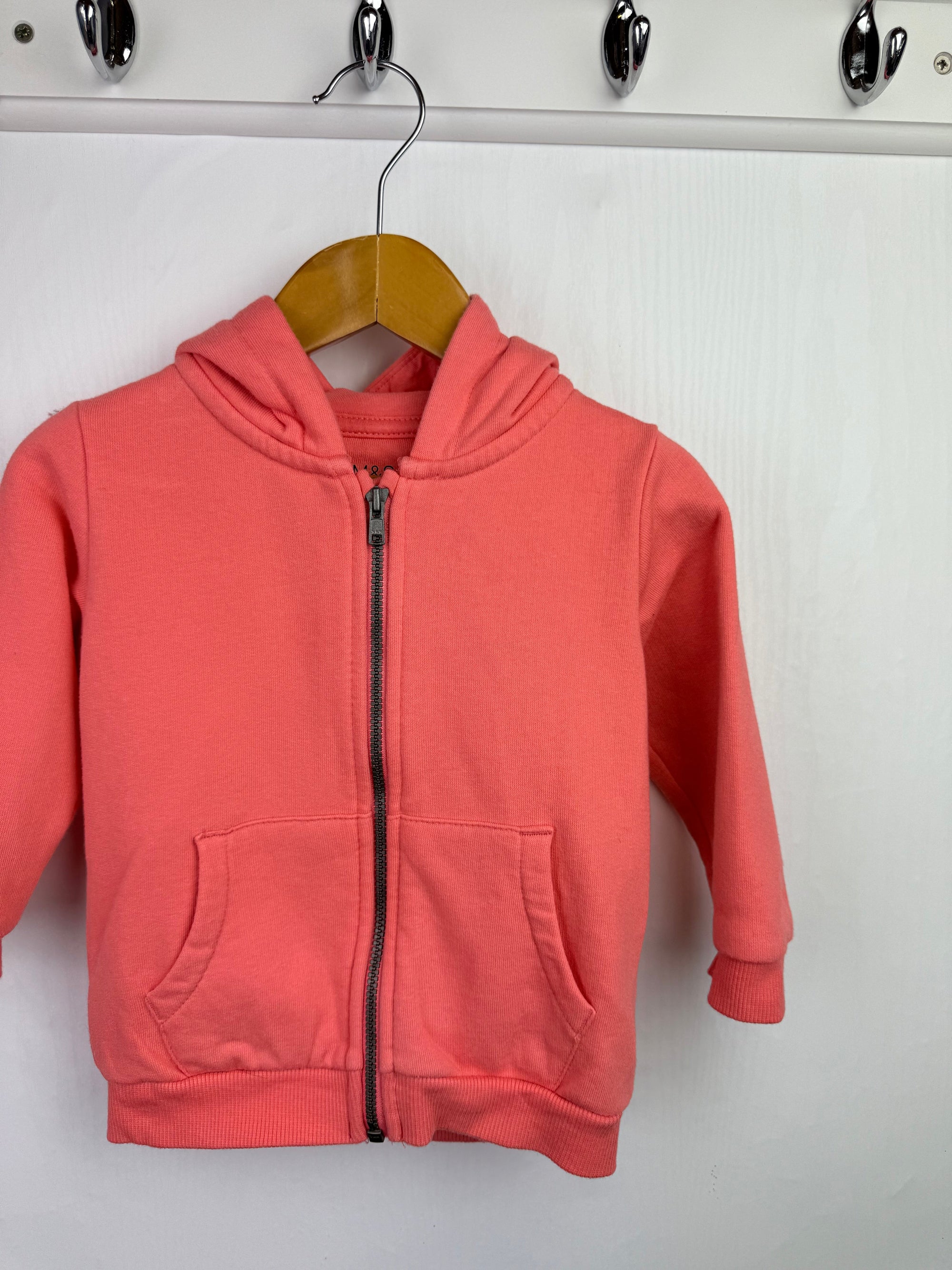 M&S Orange Zipped Hoodie - Girls 9 - 12 Months - Little Ones Preloved. Second Hand Children's & Preloved Baby, Kids, Girls & Boys Clothes. UK online