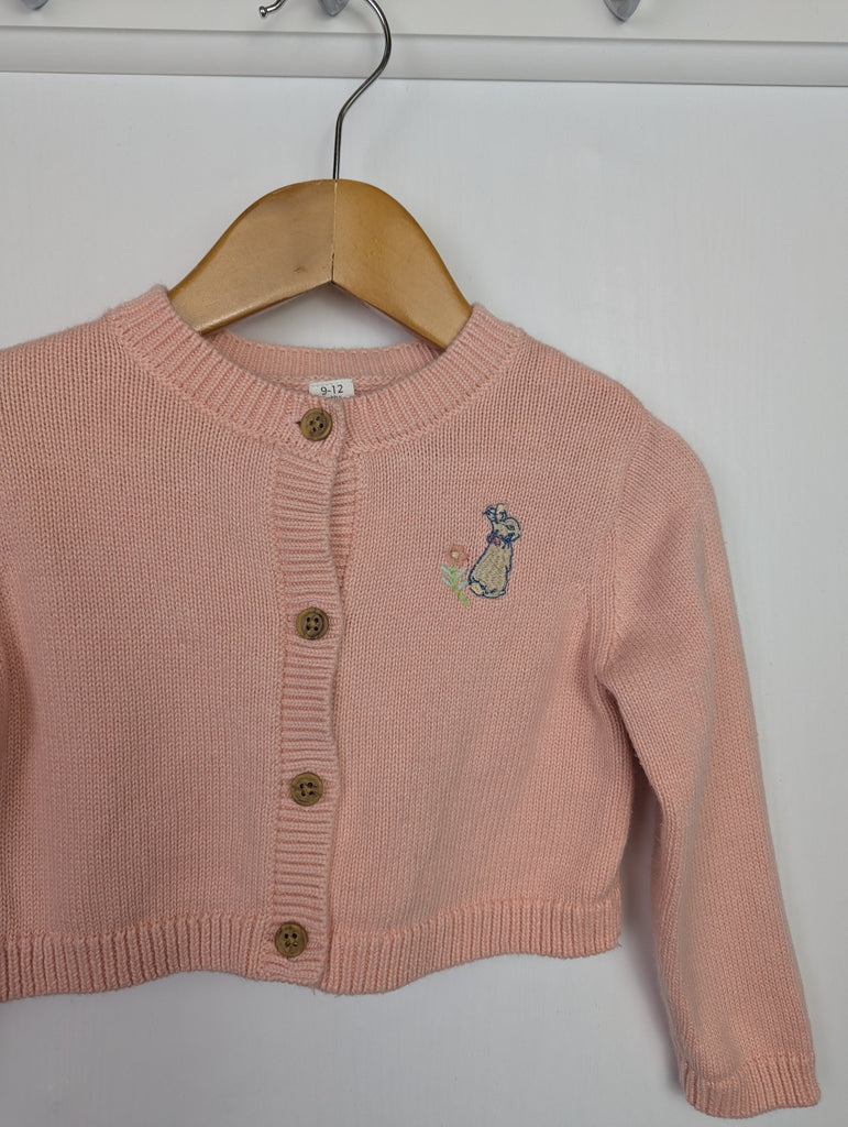 M&S Peter Rabbit Cardigan - Girls 9-12 Months Little Ones Preloved Used, Preloved, Preworn Baby, Girls & Boys Clothes. Kids & Children's second hand Clothing UK Online. Cheap affordable. Brands including Next, Joules, Nutmeg Morrisons, TU, F&F, H&M.