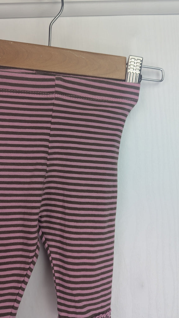 M&S Pink & Brown Striped Leggings - Baby Girls 0-3 Months Marks & Spencer Used, Preloved, Preworn & Second Hand Baby, Kids & Children's Clothing UK Online. Cheap affordable. Brands including Next, Joules, Nutmeg Morrisons, TU, F&F, H&M.