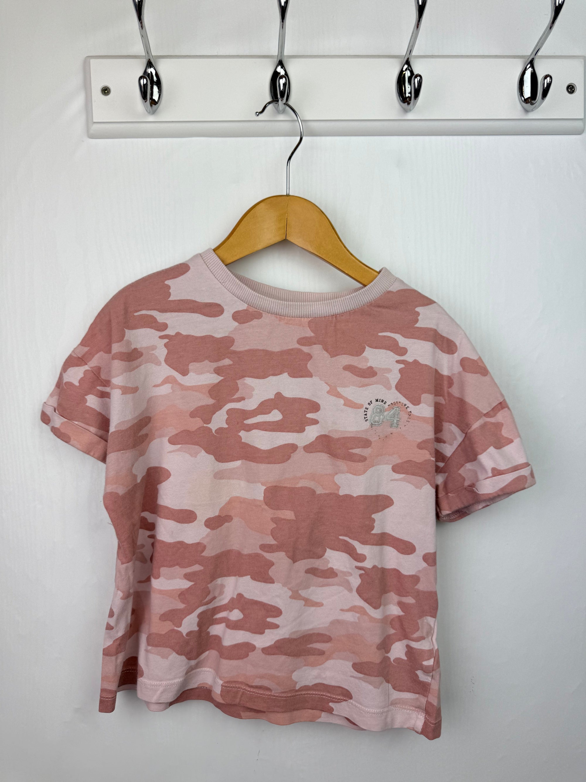 M&S Pink Camo Top - Girls 7 - 8 Years - Little Ones Preloved. Second Hand Children's & Preloved Baby, Kids, Girls & Boys Clothes. UK online