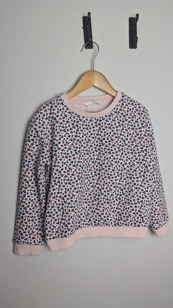 M&S Pink Cheetah Print Jumper - Girls 4-5 Years Little Ones Preloved Used, Preloved, Preworn & Second Hand Baby, Kids & Children's Clothing UK Online. Cheap affordable. Brands including Next, Joules, Nutmeg Morrisons, TU, F&F, H&M.