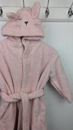 M&S Pink Kitten Dressing Gown - Girls 6 - 9 Months - Little Ones Preloved. Second Hand Children's & Preloved Baby, Kids, Girls & Boys Clothes. UK online
