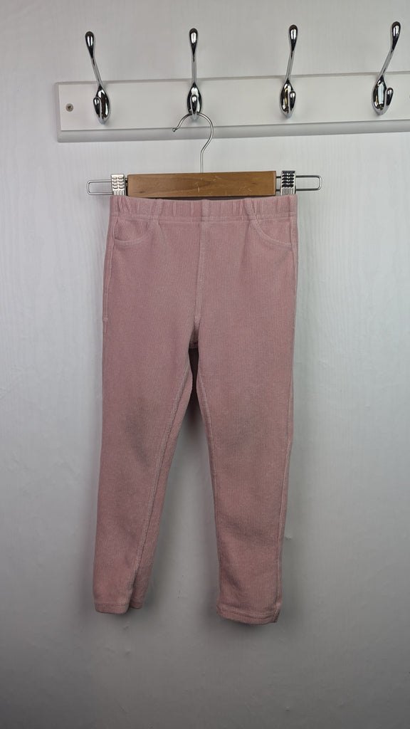 M&S Pink Velour Ribbed Leggings - Girls 2-3 Years Little Ones Preloved Used, Preloved, Preworn & Second Hand Baby, Kids & Children's Clothing UK Online. Cheap affordable. Brands including Next, Joules, Nutmeg Morrisons, TU, F&F, H&M.