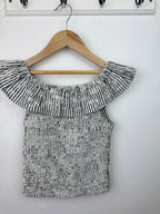 M&S Shirred Ruffle Top - Girls 9 - 10 Years - Little Ones Preloved. Second Hand Children's & Preloved Baby, Kids, Girls & Boys Clothes. UK online