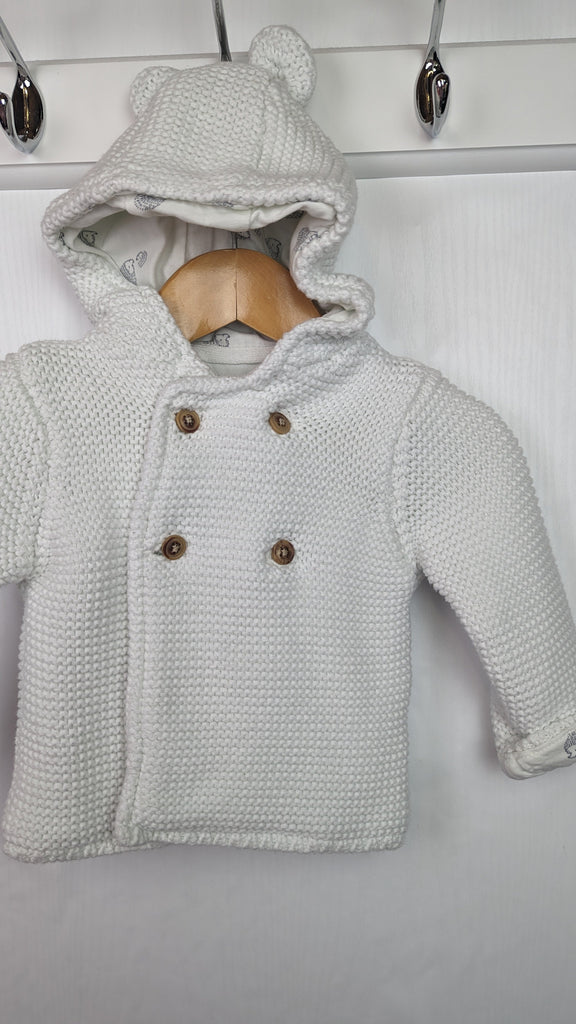 M&S White Knit Cardigan - Unisex 3-6 Months Marks & Spencer Used, Preloved, Preworn & Second Hand Baby, Kids & Children's Clothing UK Online. Cheap affordable. Brands including Next, Joules, Nutmeg Morrisons, TU, F&F, H&M.