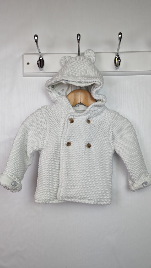 M&S White Knit Cardigan - Unisex 3-6 Months Marks & Spencer Used, Preloved, Preworn & Second Hand Baby, Kids & Children's Clothing UK Online. Cheap affordable. Brands including Next, Joules, Nutmeg Morrisons, TU, F&F, H&M.