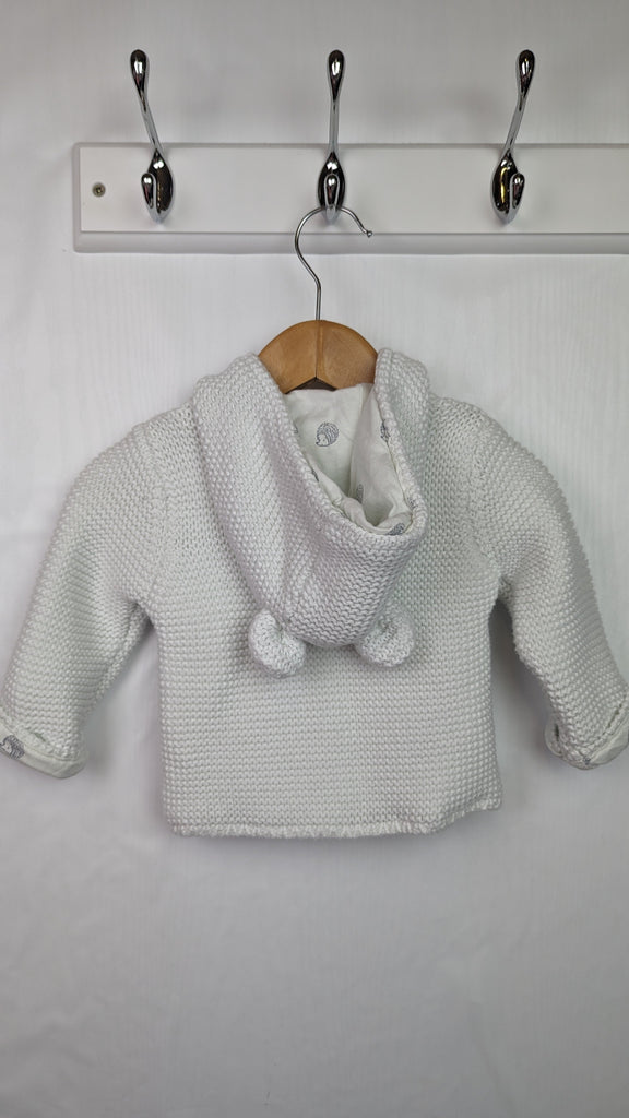 M&S White Knit Cardigan - Unisex 3-6 Months Marks & Spencer Used, Preloved, Preworn & Second Hand Baby, Kids & Children's Clothing UK Online. Cheap affordable. Brands including Next, Joules, Nutmeg Morrisons, TU, F&F, H&M.