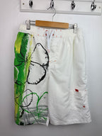 M&S White Patterned Swim Shorts - Boys 13 - 14 Years - Little Ones Preloved. Second Hand Children's & Preloved Baby, Kids, Girls & Boys Clothes. UK online