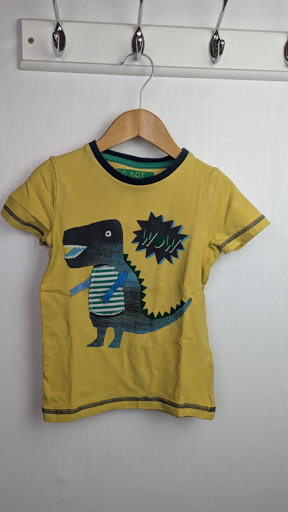 M&S Yellow Dinosaur Top - Boys 3-4 Years Little Ones Preloved Used, Preloved, Preworn Baby, Girls & Boys Clothes. Kids & Children's second hand Clothing UK Online. Cheap affordable. Brands including Next, Joules, Nutmeg Morrisons, TU, F&F, H&M.