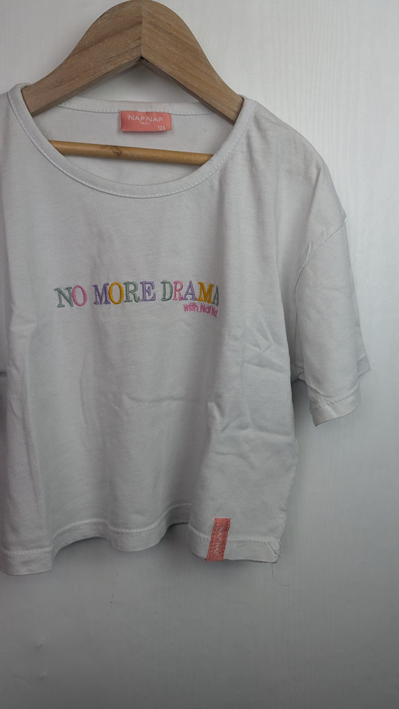 Naf Naf No More Drama Top - Girls 12 Years Little Ones Preloved Used, Preloved, Preworn Baby, Girls & Boys Clothes. Kids & Children's second hand Clothing UK Online. Cheap affordable. Brands including Next, Joules, Nutmeg Morrisons, TU, F&F, H&M.