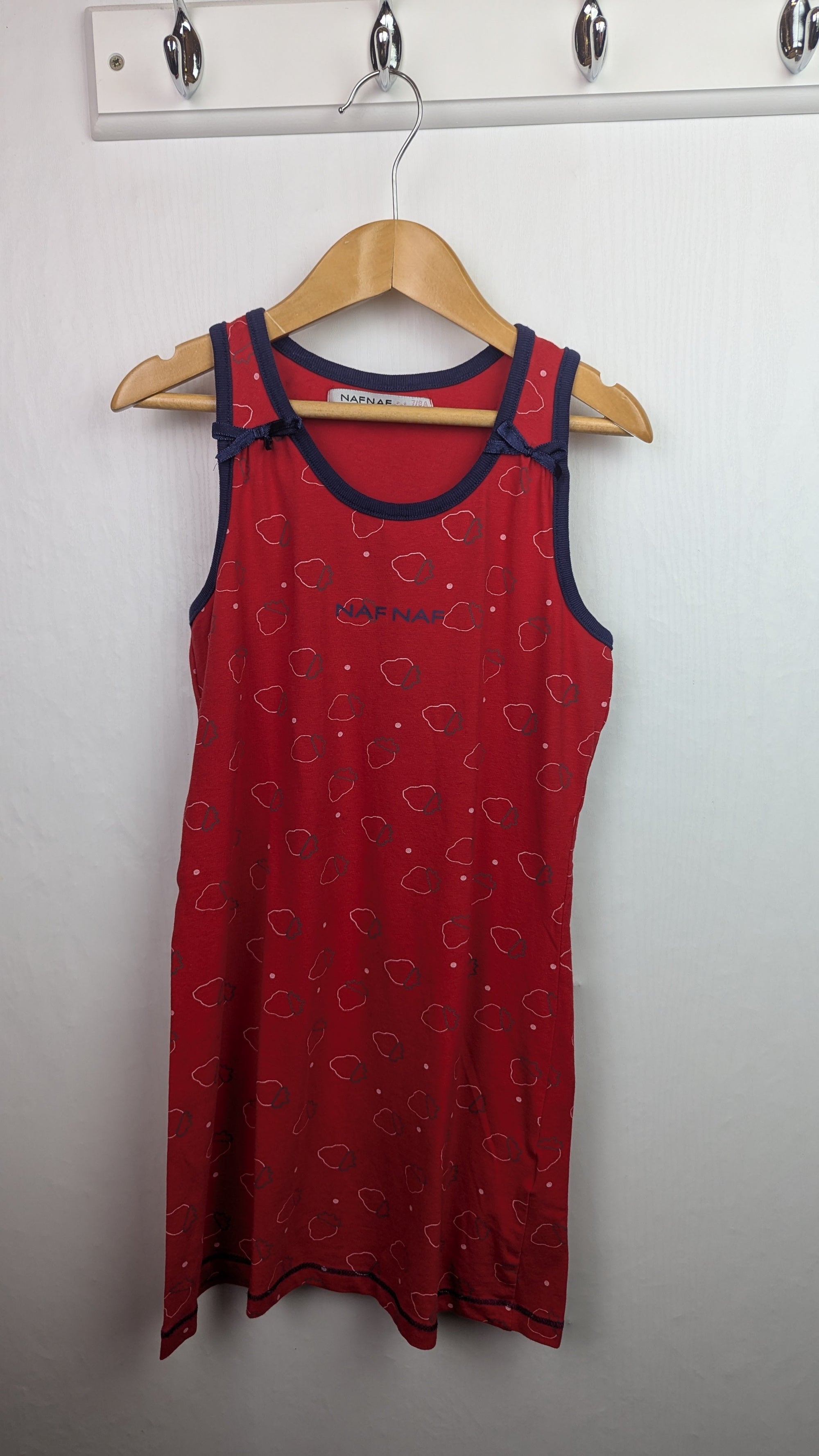 Nafnaf Red Strawberry Nightie - Girls 7 - 8 Years - Little Ones Preloved. Second Hand Children's & Preloved Baby, Kids, Girls & Boys Clothes. UK online