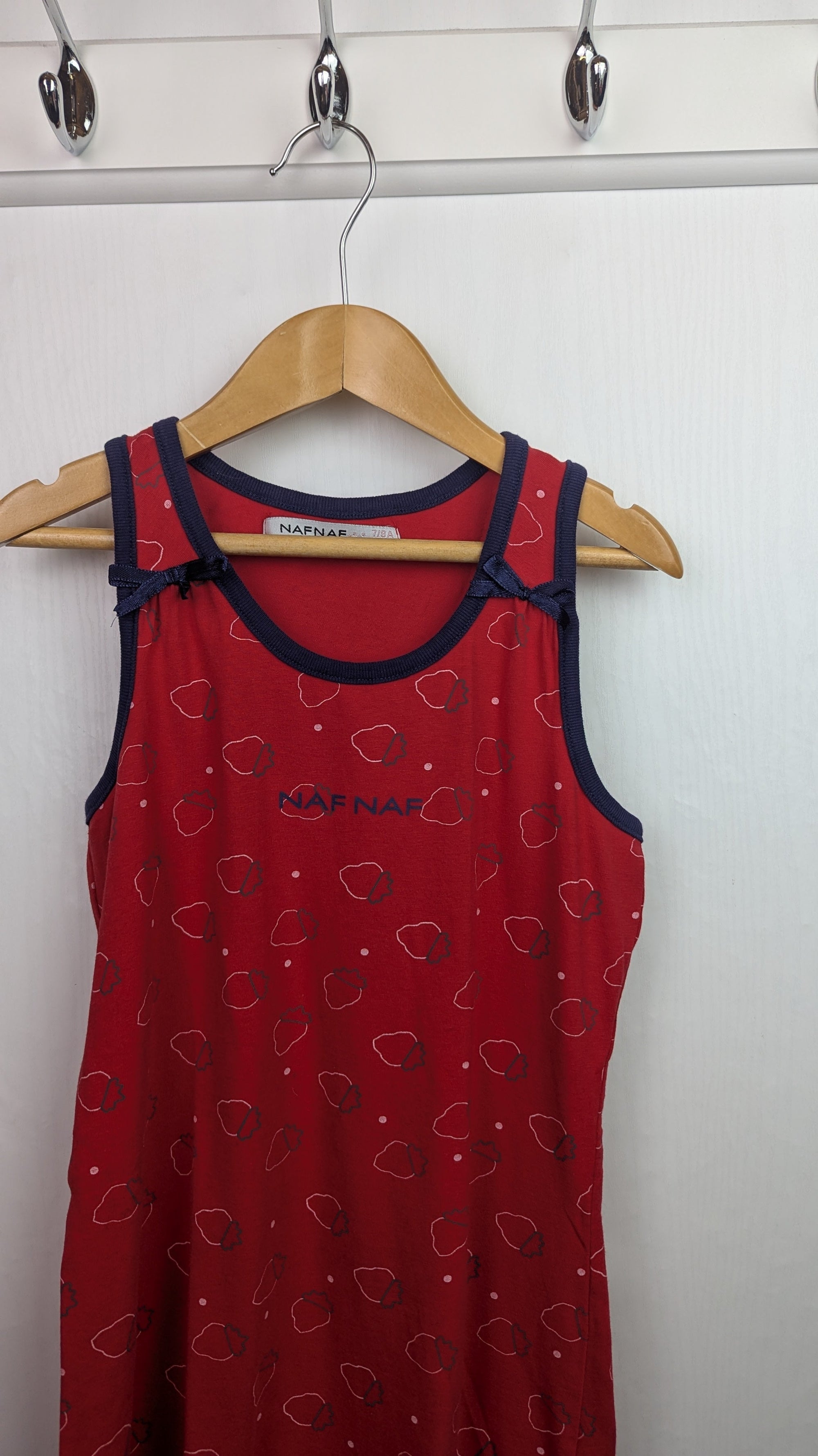 Nafnaf Red Strawberry Nightie - Girls 7 - 8 Years - Little Ones Preloved. Second Hand Children's & Preloved Baby, Kids, Girls & Boys Clothes. UK online