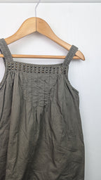 Name It Khaki Green Sleeveless Top - Girls 7 - 8 Years - Little Ones Preloved. Second Hand Children's & Preloved Baby, Kids, Girls & Boys Clothes. UK online