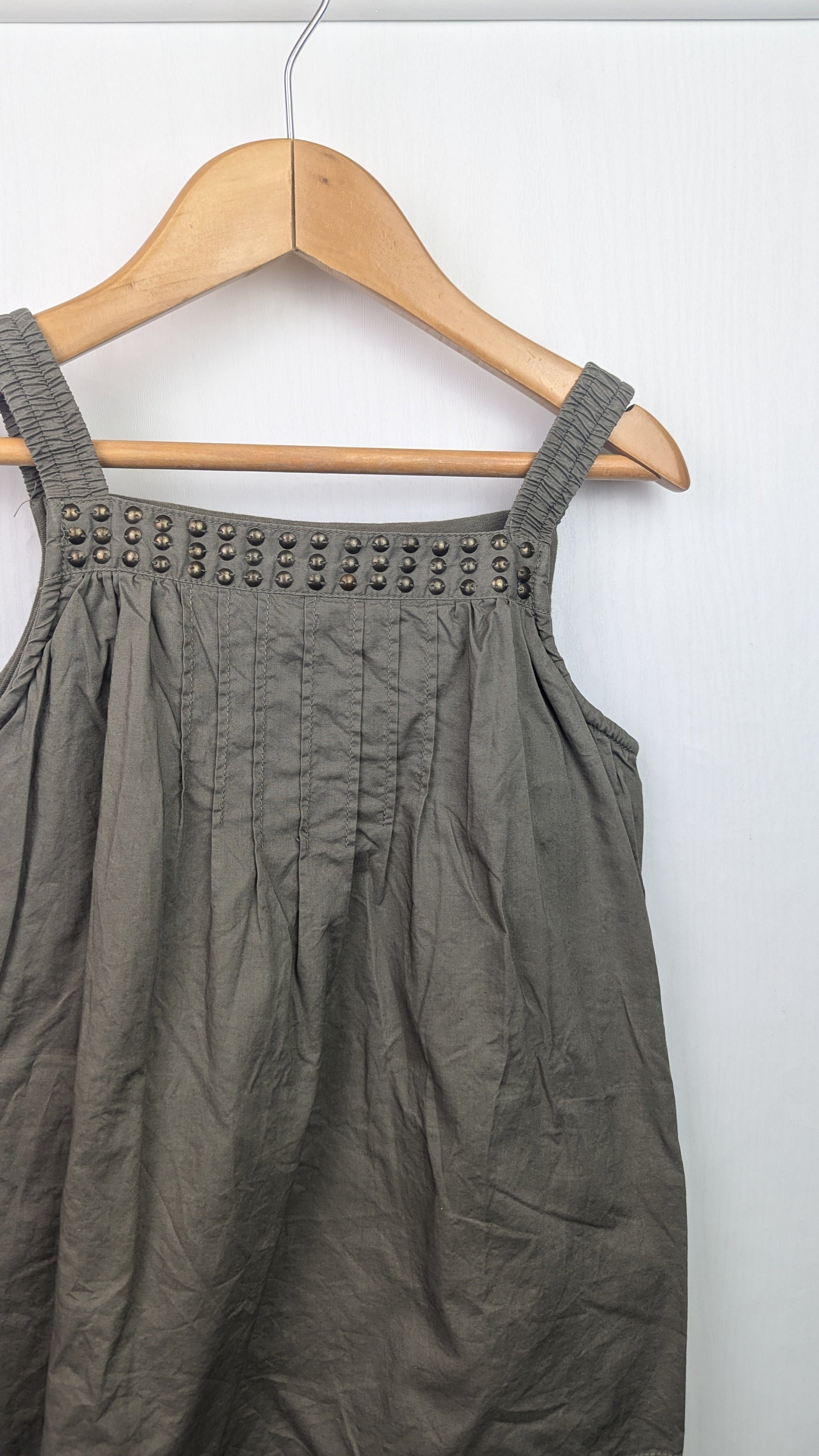 Name It Khaki Green Sleeveless Top - Girls 7 - 8 Years - Little Ones Preloved. Second Hand Children's & Preloved Baby, Kids, Girls & Boys Clothes. UK online