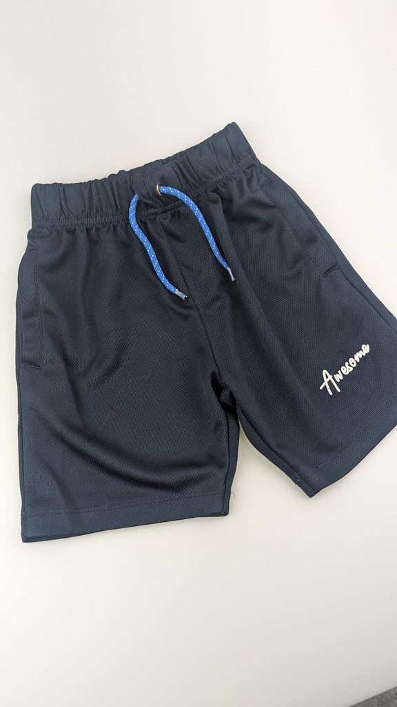 Navy Awesome Shorts 5-6 Years Pep & Co Used, Preloved, Preworn Baby, Girls & Boys Clothes. Kids & Children's second hand Clothing UK Online. Cheap affordable. Brands including Next, Joules, Nutmeg Morrisons, TU, F&F, H&M.