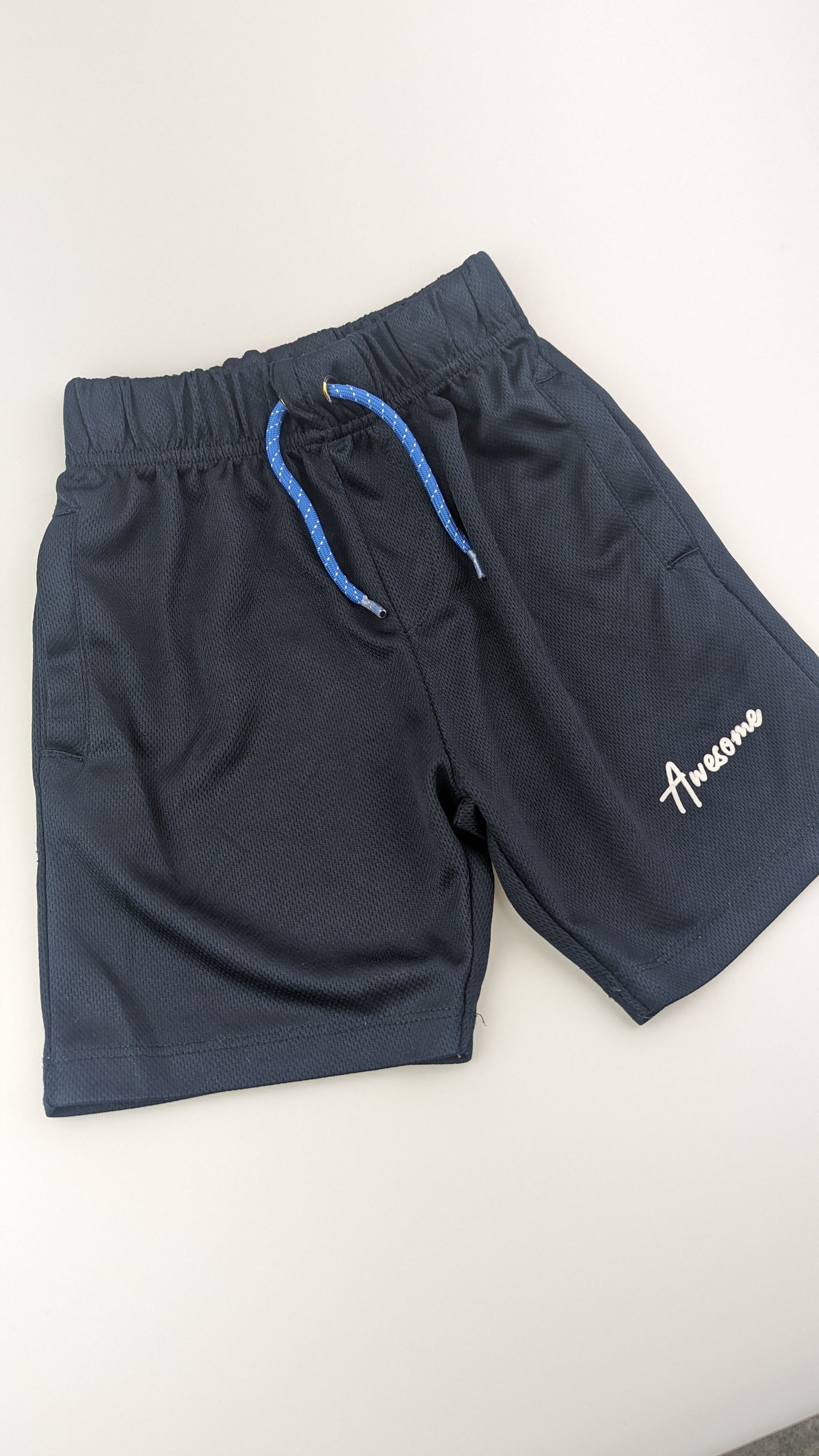 Navy Awesome Shorts - Boys 5 - 6 Years - Little Ones Preloved. Second Hand Children's & Preloved Baby, Kids, Girls & Boys Clothes. UK online