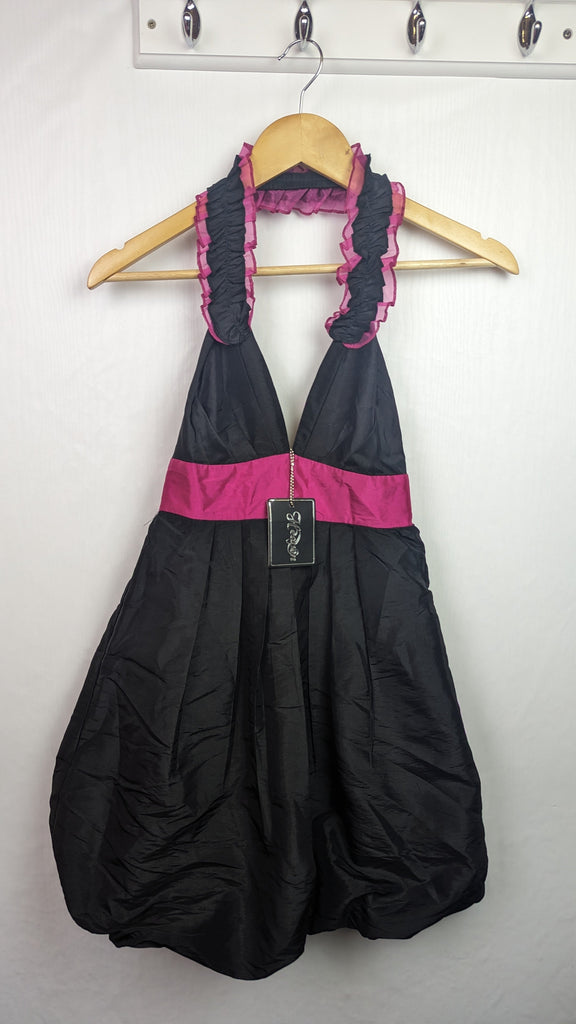 NEW Black & Pink Heaven Halterneck Dress - Size 8 Heaven Used, Preloved, Preworn & Second Hand Baby, Kids & Children's Clothing UK Online. Cheap affordable. Brands including Next, Joules, Nutmeg Morrisons, TU, F&F, H&M.